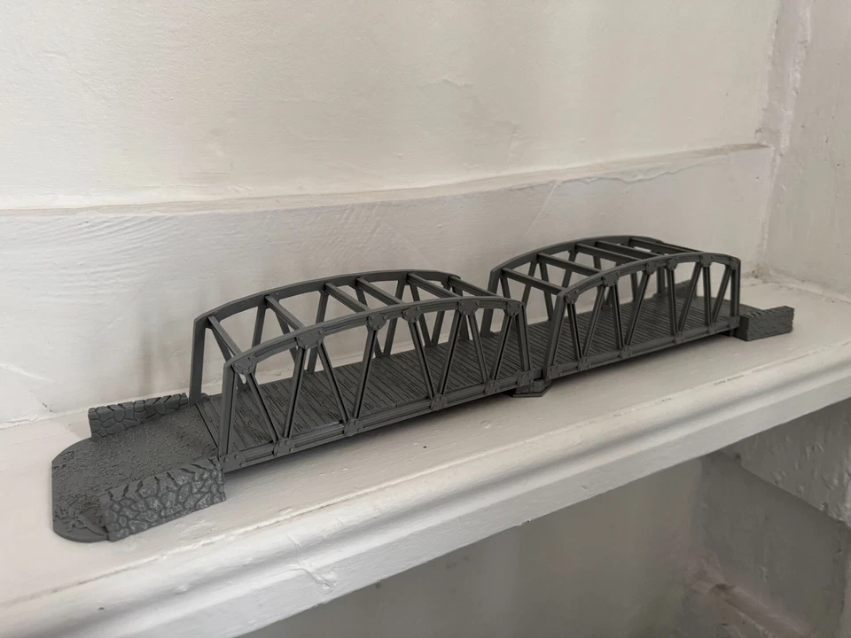 3DPRINTSTUDIO Steel Girder Style Sectional Tank Double Bridge & Ramps 28mm Wargaming Scenery