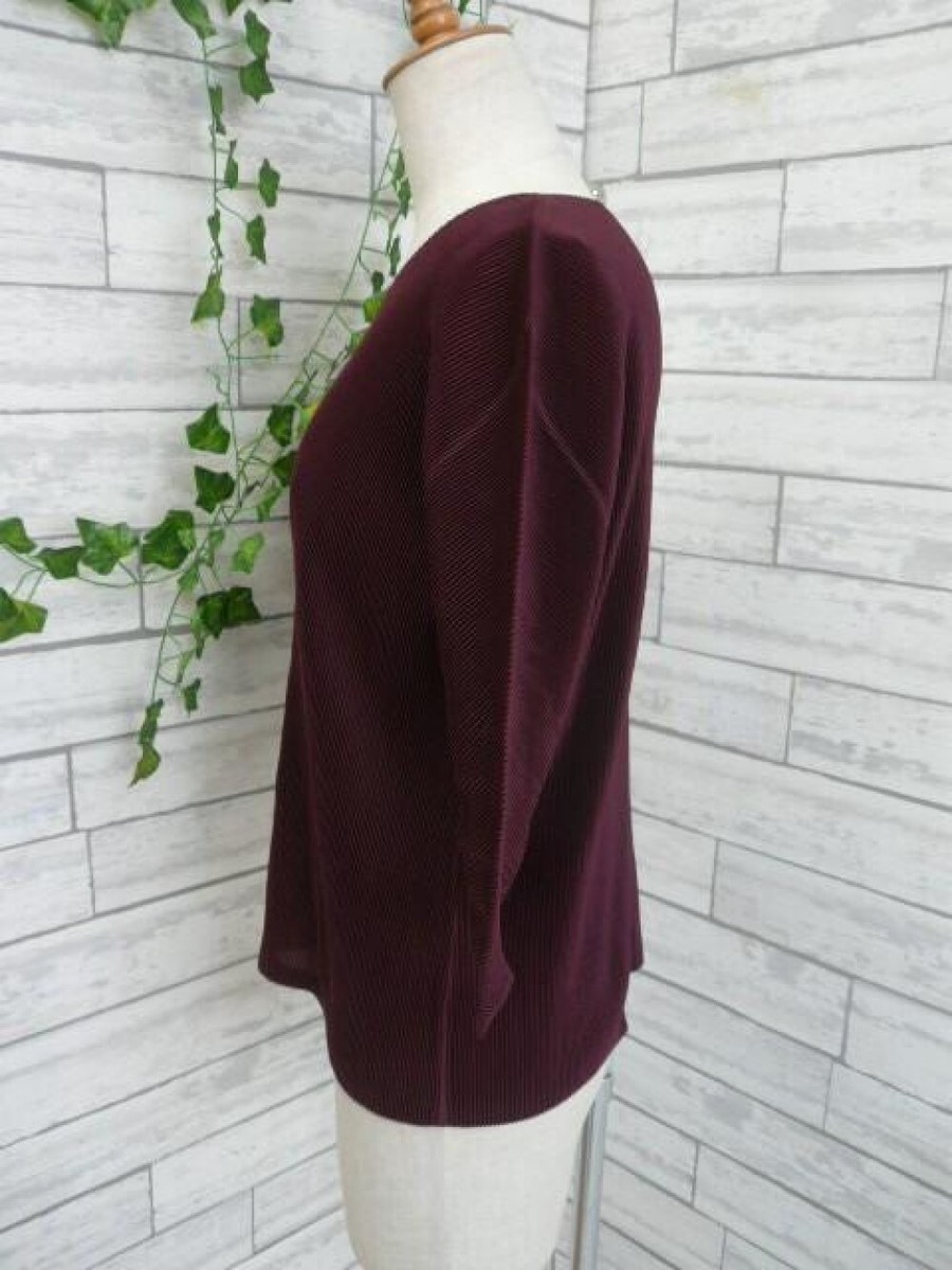 PLEATS PLEASE ISSEY MIYAKE Pleats Dark Red Bordeaux Top Size