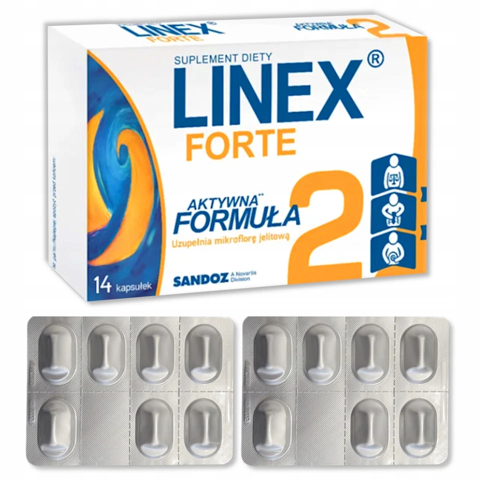 LEK PHARMACEUTICALS Linex Forte Kulturen Komplex Bakterienstämme Mit Inulin Für Darmflora 14 Kapseln