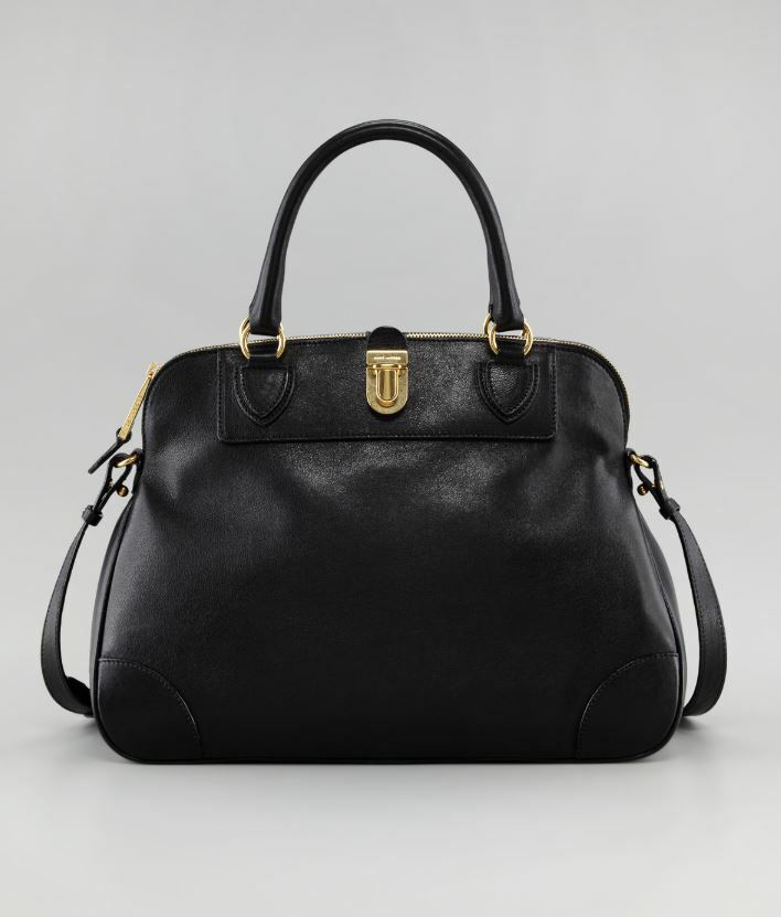 Marc Jacobs Whitney 80912 Black Brass Satchel Crossbody