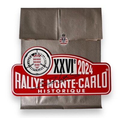 Plaque Officielle 92ème Rallye Monte Carlo 2024 - Signée Sébastien Loeb (Monaco)