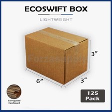 125-Box 6x3x3 "EcoSwift" Brand Cardboard Packing Mailing Shipping Corrugated
