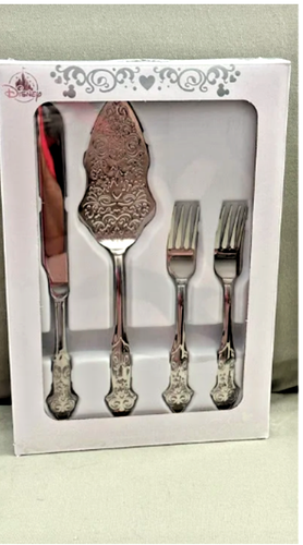 Disney Parks Wedding Cake Serving Set NEW - 第 1/6 張圖片