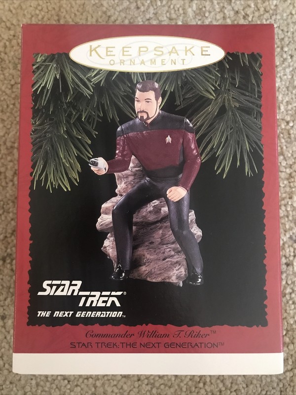 Star Trek TNG Commander Riker 1996 Hallmark Keepsake Ornament NIB Christmas