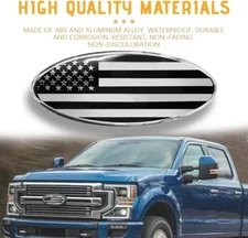 9inch For Ford F-150 F-250 American Flag Front Grille Tailgate Oval Badge Emblem