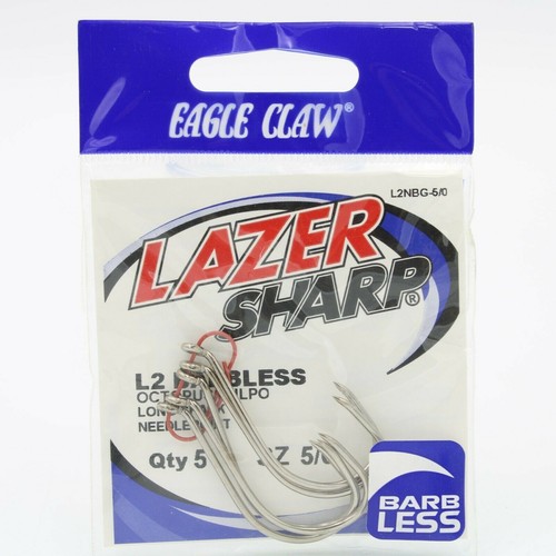 Hameçons Eagle Claw Featherlite Lazer #L744G Taille 1.5/0 Lot De 20 Neuf