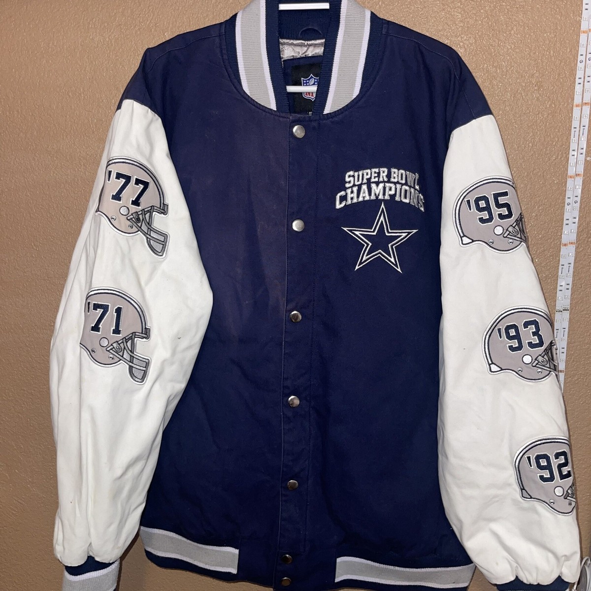 Super Bowl Cowboys Varsity Jacket Men's Dallas Cowboys Pro