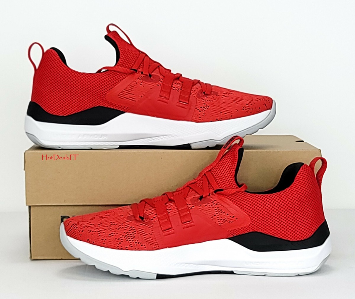 Under Armour Project Rock  Training Shoes Men\'s‎ 8 Women\'s 9.5 Red Black 3023006 Under Armour UA Project Rock Unisex Charged Training Shoes  main image 3