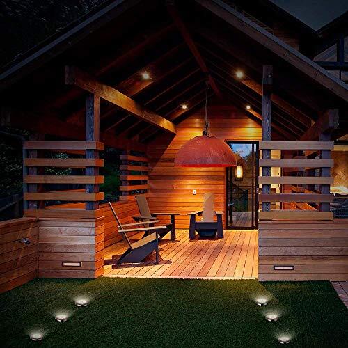 4 Pack Solar Ground Lights Garden Disc Lights for Outdoor Patio Pathway Walkway - Bild 4 von 10