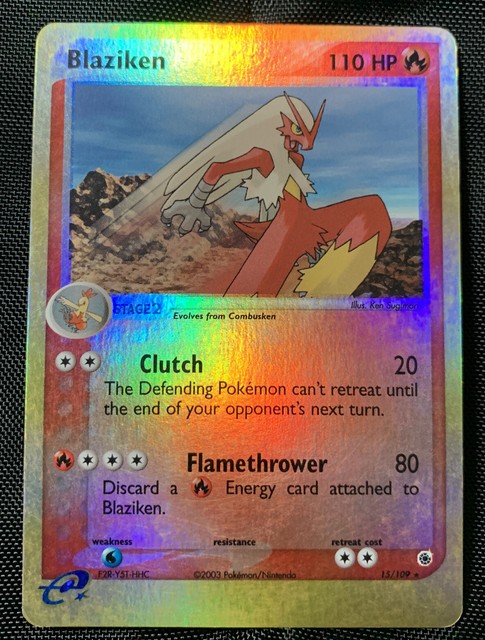 Pokémon TCG Blaziken EX Ruby and Sapphire 15/109 Reverse Holo Rare for ...