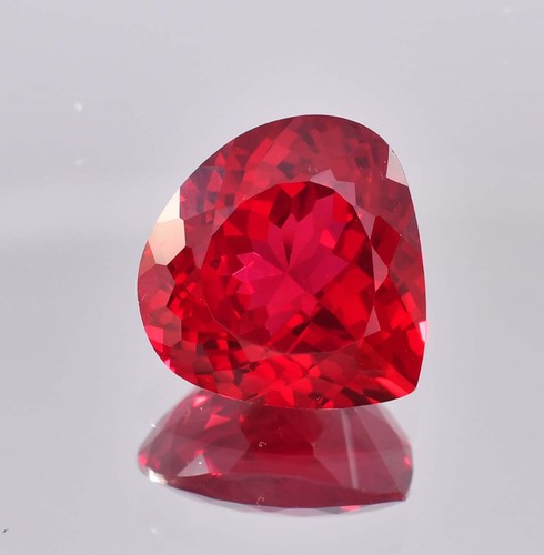 AAA+ Natural Mozambique Blood Red Ruby Heart Cut Loose Gemstone Certified - Picture 3 of 7