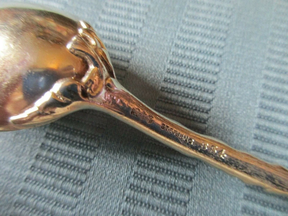 GORHAM Heráldica RECUERDO Cuchara Fundida ARMADURA DE CABALLERO Plata de Ley .925 Grabada Foto 4 de 4