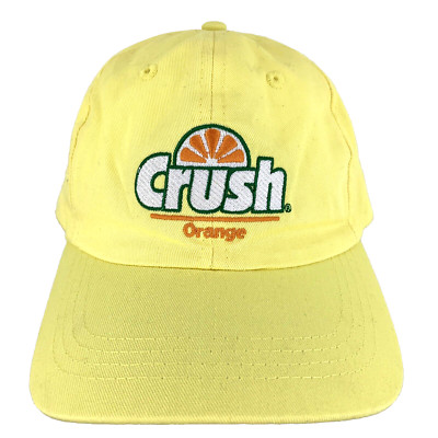 Orange Crush Hat Spell Out Script Logo Soft Drinks Pop Soda Baseball Dad Cap