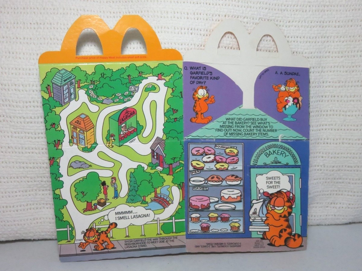 vintage garfield mc donald's happy meal box | eBay
