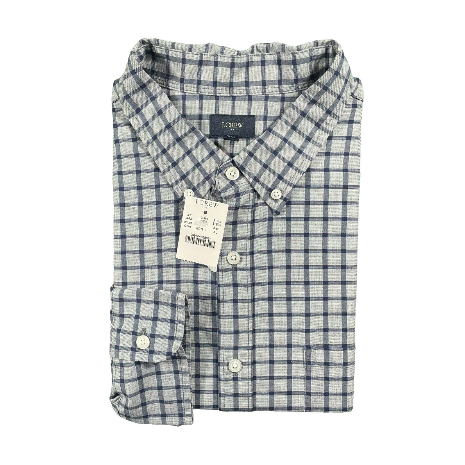 J.CREW Long Sleeve Regular Size XL Casual Button-Down Shirts for Men