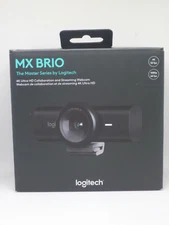 New Logitech - MX Brio Ultra HD 4K Video Conference, Gaming and Streaming Black)
