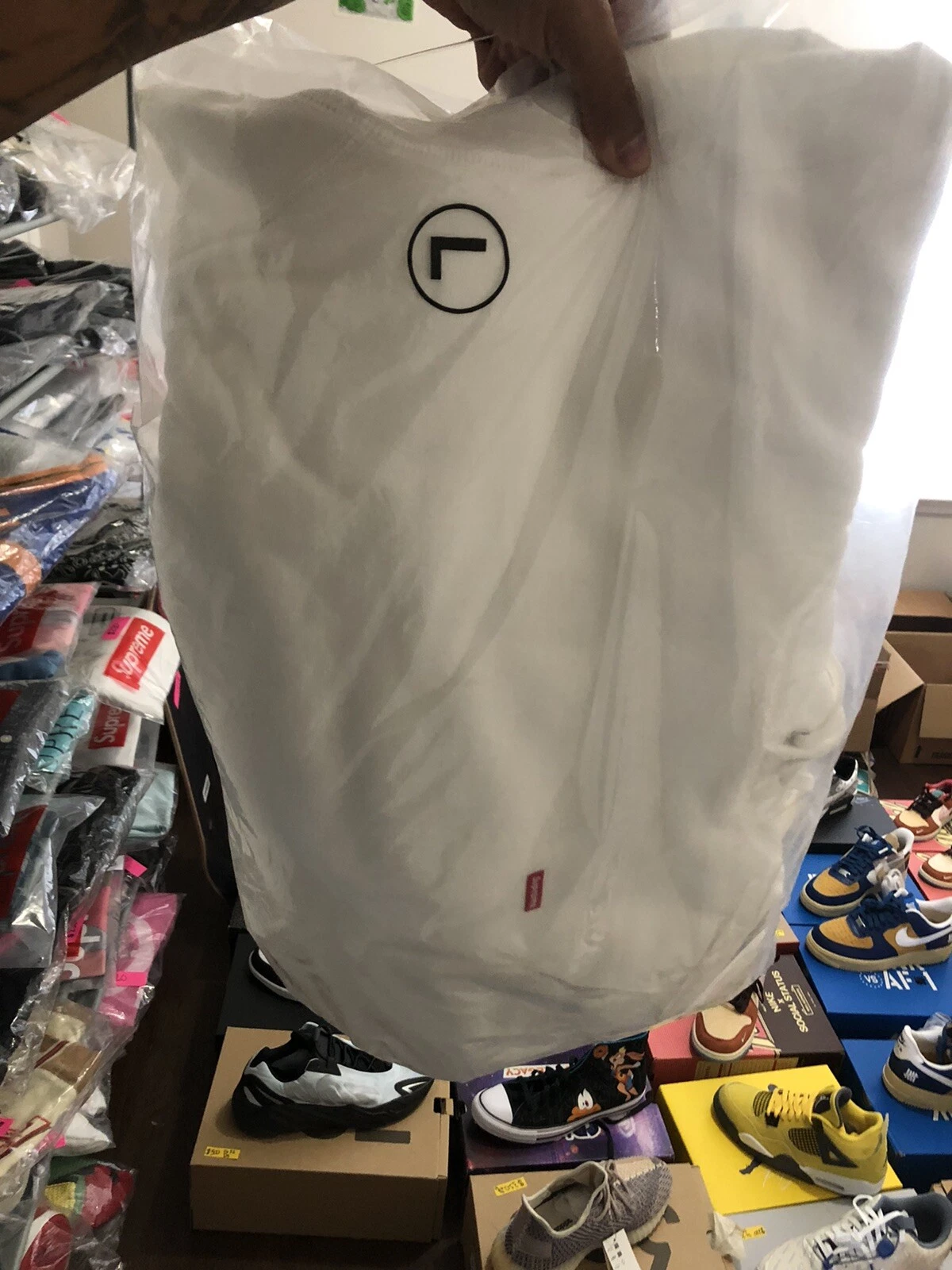 Supreme Small Box Sweat shirt à capuche blanc (SS21) taille Large