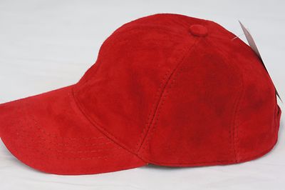 100% REAL GENUINE Lambskin Suede Leather Baseball Cap Hat Sport Visor 9 COLORS