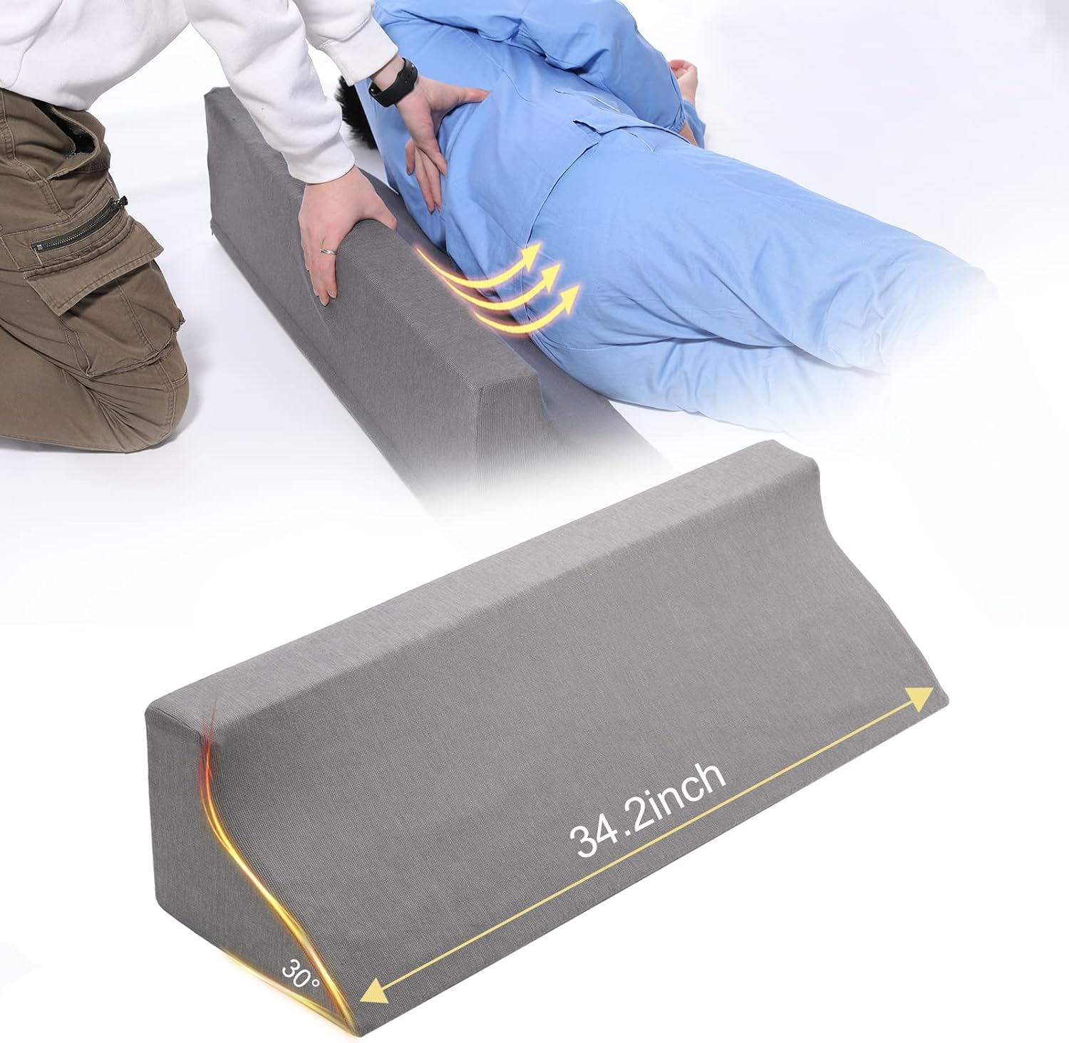 34In Wedge Pillow for Sleeping and Post-Surgery Support