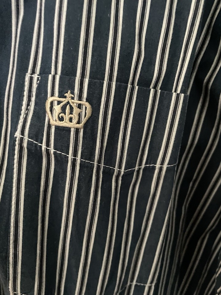 NEXT 3XL Long Sleeve Blue Striped Button Down Collared Shirt eBay