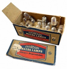 Vintage Eveready Mazda 44 Radio Panel Bulbs W Original Box 6-8 Volt Lot Vintage Eveready Mazda 44 Radio Panel Bulbs W Original Box 6-8 Volt Lot