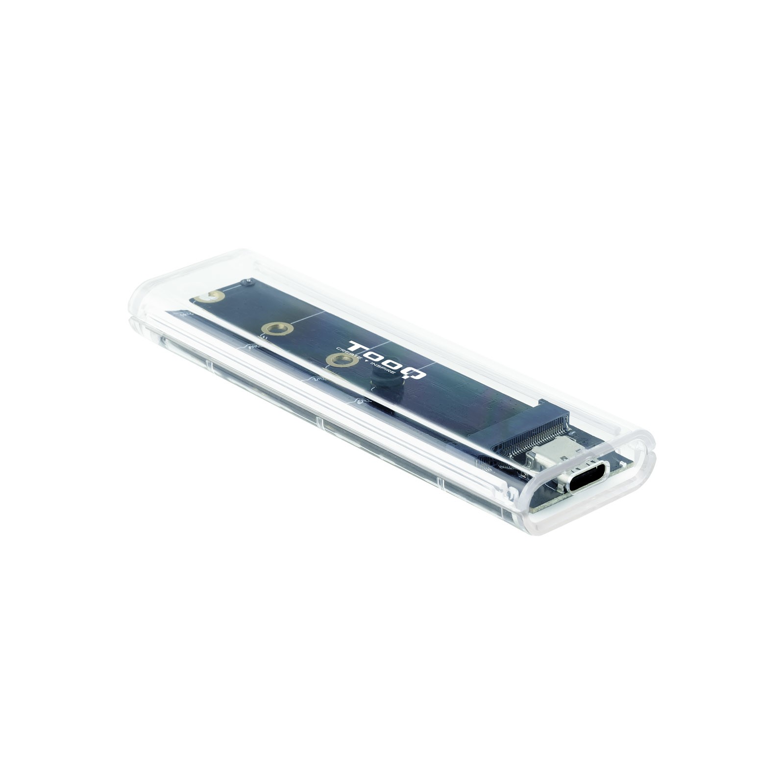 Tooq Caja Ssd M.2 Tqe-2200 Usb3.1 Gen Ngff/Nvme Transparente Rgb Usb-C - Imagen 2