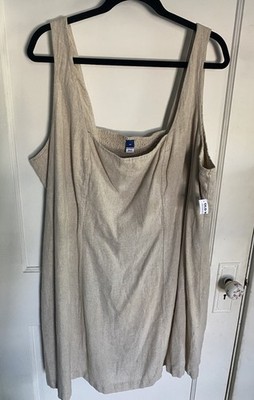 blue linen dress with pockets ROVE Linen Midi Dress Off-shoulder