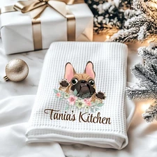 Personalized French Bulldog Lover Kitchen Towel-Pet Lover Gift for Home Decor