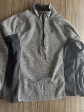 Spyder Active Pull Over Sweatshirt/Jacket Med Gray Excellent Condition