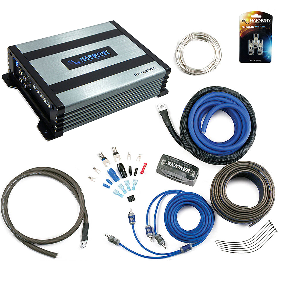 Midi Fuse Holder Harmony Audio HA-A400.1 Car Stereo Class D Amp Mono ...