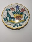 Hand Painted Ceramic Plate , vintage Italian pottery made in Italy