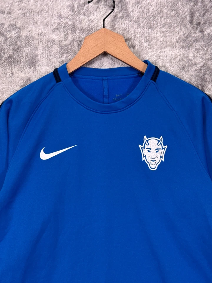 Camisa Nike Pequeña Para Hombre Duke Blue Devils Manga Larga Calentamiento Atlético Foto 2 de 4
