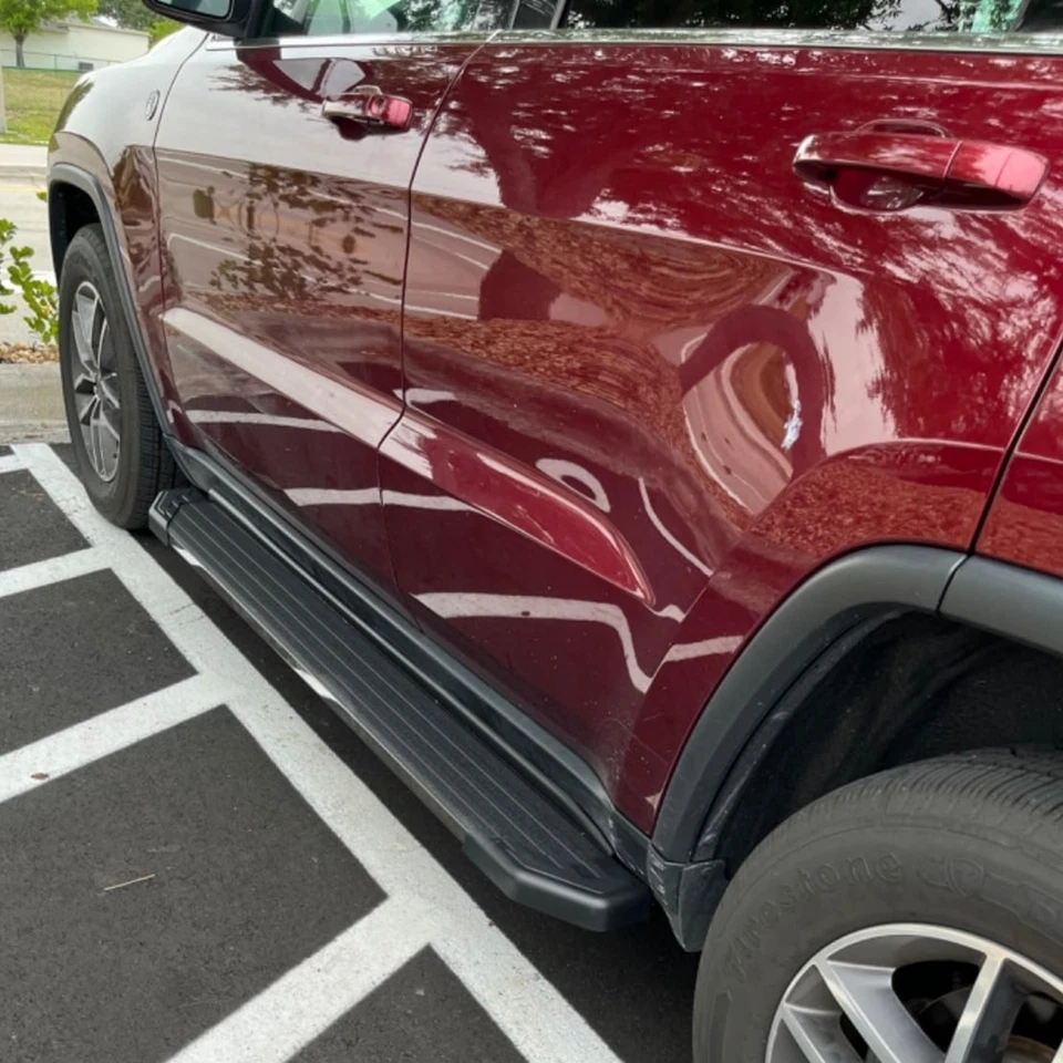 5.5" Running Board Fit 16-22 Honda Pilot / 19-22 Passport BLK Aluminum+SS Edge Foto 3 de 4