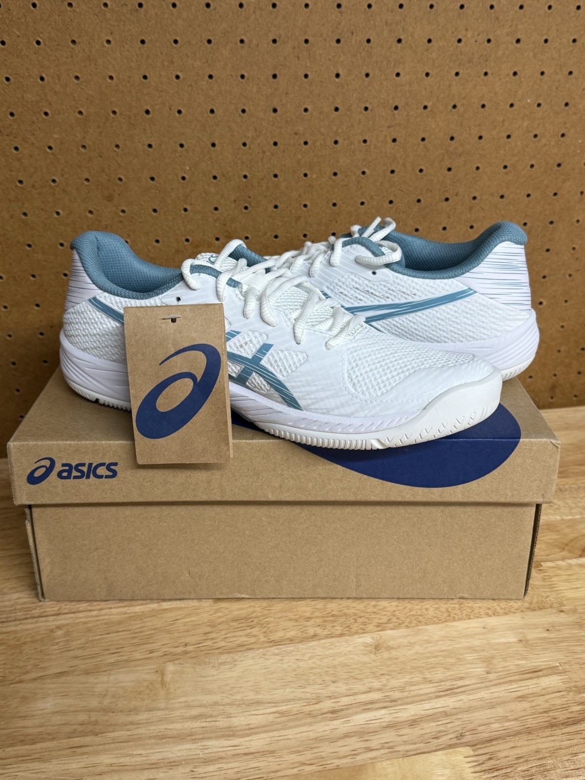 NEW! asics tennis shoes GEL-GAME 9 25.0 (white/blue)