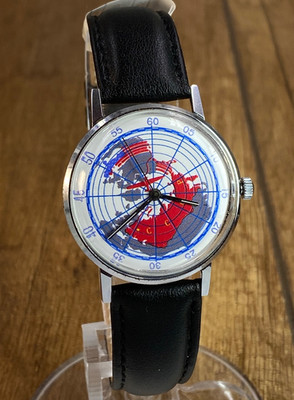 RARE! Vintage Luch First flight Moscow-USA 1937 mechanical Soviet Era mens watch