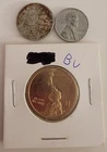 Starter Collection Lot of 3 Coins 1943 Steel Penny 1936 Buffelo Nickel BU 1$