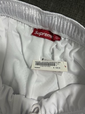 Supreme x Michael Jackson Dangerous Mesh Short SMALL White In Hand