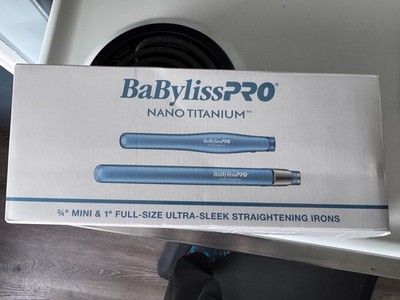 BabylissPRO Nano Titanium Ultra-Sleek Hair Straighteners - 3/4'' and 1''