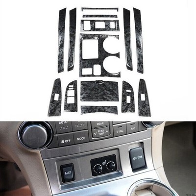 For Toyota Highlander 2009-2014 ABS Wood Grain Mahogany Accessories Interior