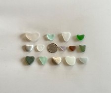 Genuine Beach Sea Glass Perfectly Heart-shaped Beautiful Colors Surf-tumbled
