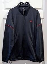 EUC NIKE Jordan Mens Black Track Jacket 379314-010 Size L