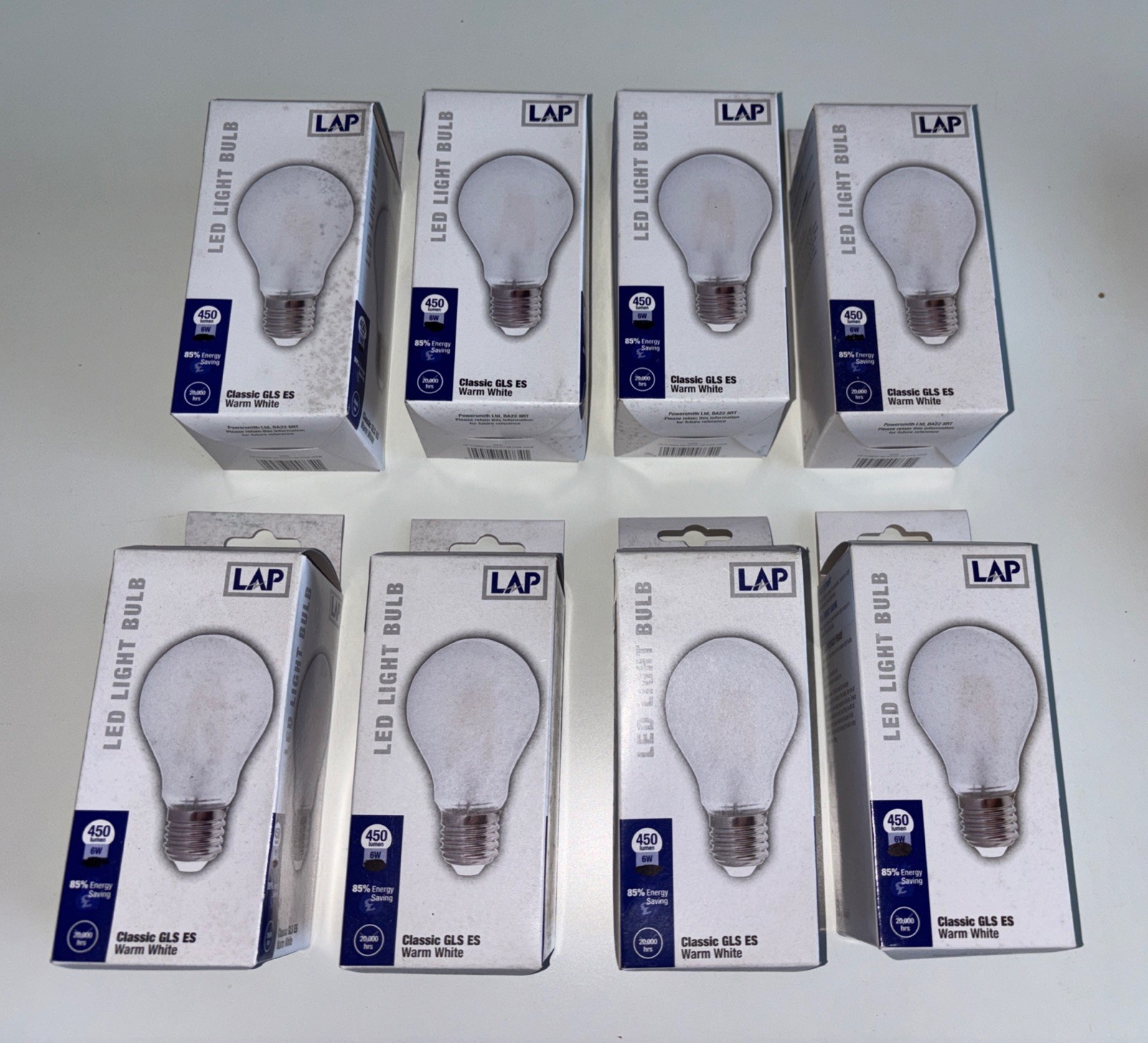 LAP FILAMENT A60 GLS E27 LED LIGHTBULB 450LM 2700K 6W X10