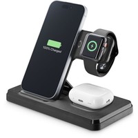 Cellularline WIRESTAND3IN1FBK Faltbarer 15W Wireless Charger Schwarz