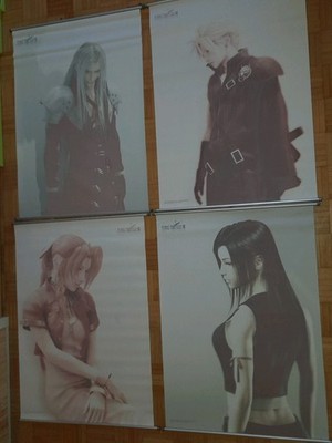 Final Fantasy Advent Children Wall Scrolls Cloud Tifa Aerith Sephiroth