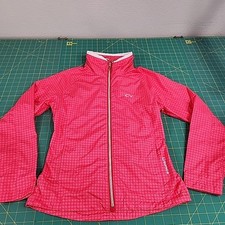 Sunice Sport Rain Jacket Womens Small Pink Full Zip Golf X20CT Windbreaker Light