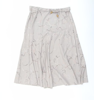 Saloos Damen beige geometrisches Polyester Swing Rock Größe 34 mit Kordelzug