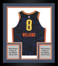 Framed Jalen Williams Thunder Signed Nike Black 2023-24 City Authentic Jersey