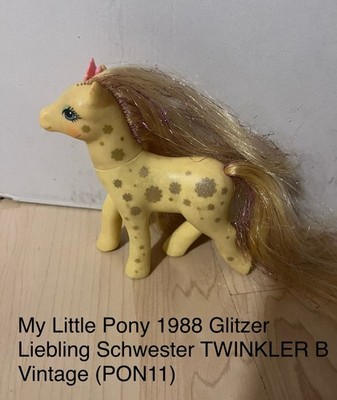 My Little Pony 1989 Glitzer Liebling Schwester TWINKLER B Vintage (PON11)  
