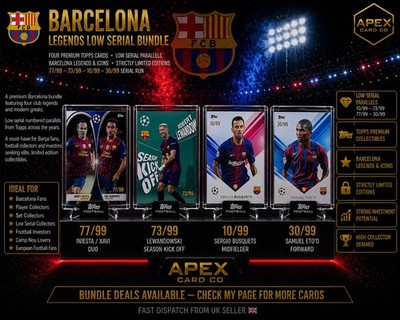 Barcelona Legends Low Serial Bundle Iniesta Xavi Busquets Eto o /99