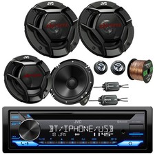 JVC in-Dash USB Bluetooth CD Receiver, 2x 6.5" 300W  2x 360W Speakers w/Wire